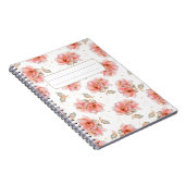 Carnet Roses roses et Feuilles roses (Côté Droit)