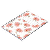 Carnet Roses roses et Feuilles roses (Côté gauche)