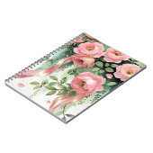 Carnet Roses roses et rubans (Côté gauche)