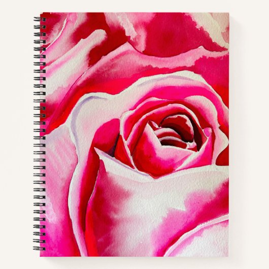 Carnet Roses roses rose aquarelle art (Devant)