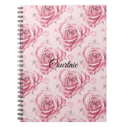 Carnet Roses roses rose Fille Floral (Devant)