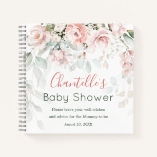Carnet Roses roses roses vertes Baby shower de feuillage