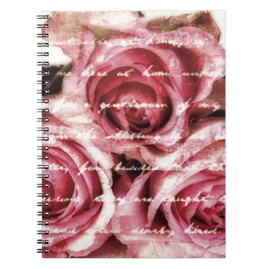 Carnet Roses roses vintages (Devant)