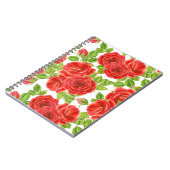 Carnet Roses rouges aquarelle transparente motif (Côté gauche)