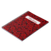 Carnet Roses rouges brillantes (Côté gauche)