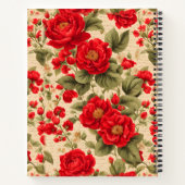 Carnet Roses rouges brillantes et texte (Dos)