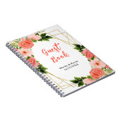 Carnet Roses rouges corail avec feuillage (Côté Droit)
