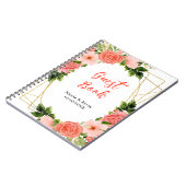 Carnet Roses rouges corail avec feuillage (Côté gauche)