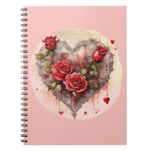 Carnet Roses rouges de la Saint-Valentin  (Devant)
