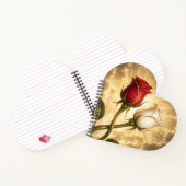 Carnet Roses rouges et blanches entrelacées. (Intérieur)