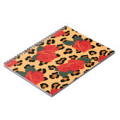 Carnet Roses rouges et imprimé léopard (Côté gauche)