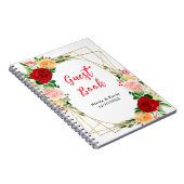 Carnet Roses rouges et oranges romantiques (Côté Droit)