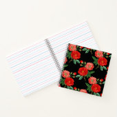 Carnet Roses rouges, fond noir, (Intérieur)