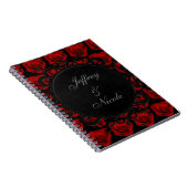 Carnet Roses rouges gothiques Mariage victorien (Côté Droit)