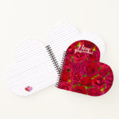 Carnet Roses Rouges Je t'aime Nom (Intérieur)