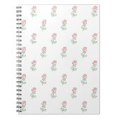 Carnet Roses Rouges, Motif De Roses, Fleurs (Devant)