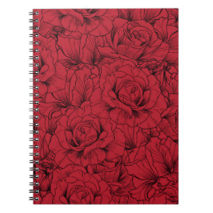 Carnet roses rouges motif sans soudure