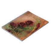 Carnet Roses rouges, Oiseau sur arbre (Côté gauche)