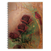 Carnet Roses rouges, Oiseau sur arbre (Devant)