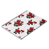 Carnet Roses rouges sur un arrière - plan à pois de polka (Côté gauche)