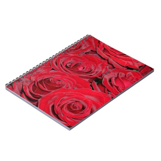 Carnet Roses rouges vibrantes (Côté gauche)
