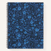 Carnet Roses sauvages en bleu (Devant)