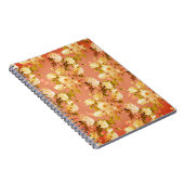 Carnet Roses sucrés sur Arrière - plan orange (Côté Droit)