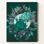 Carnet Roses Turquoises tribaux (Dos)
