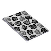 Carnet Roses Vintages chic en noir et blanc (Côté Droit)