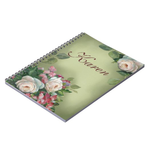 Carnet Roses vintages de style (Côté gauche)