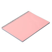 Carnet Rosettes roses couleur uni Pastel Impression (Côté gauche)