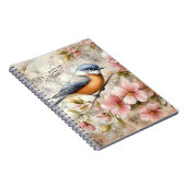Carnet Rossignol Fleurs Roses | (Côté Droit)