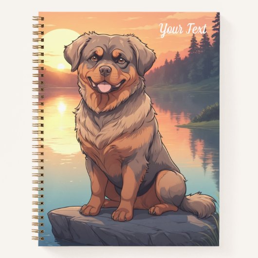Carnet Rottweiler au bord du lac (Devant)