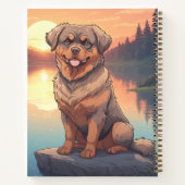 Carnet Rottweiler au bord du lac (Dos)
