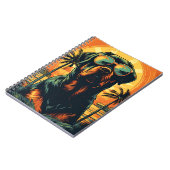 Carnet Rottweiler avec lunettes de soleil à la plage (Côté gauche)