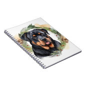 Carnet Rottweiler Christmas Wreath Festive Pup (Côté Droit)