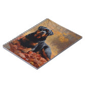 Carnet Rottweiler dans les feuilles d'automne automne aut (Côté gauche)