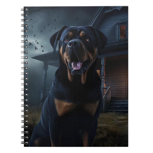 Carnet Rottweiler Halloween Épouvantable (Devant)