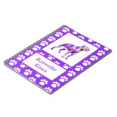 Carnet Rottweiler Rottie Chien Silhouette Paw Purple PY&B (Côté gauche)