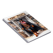 Carnet Rottweiler Sheriff dans le Far West Saloon aquarel (Côté Droit)