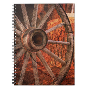 Carnet Roue en Wagon Rustique Horseshoes Style Occidental