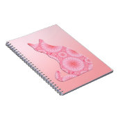 Carnet "Roues de lumière" Chat - corail rose (Côté Droit)