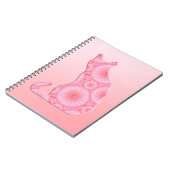 Carnet "Roues de lumière" Chat - corail rose (Côté gauche)