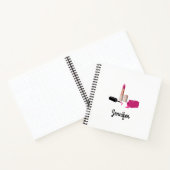Carnet Rouge à lèvres rose et ongle Polonais beauté thème (Intérieur)
