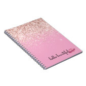 Carnet Rouge à lèvres rose pailleté (Côté Droit)