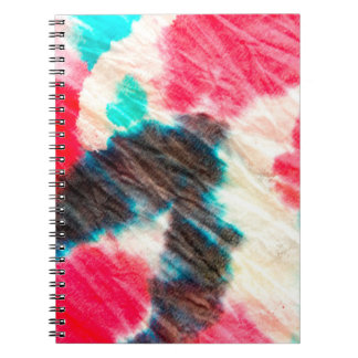Carnet Rouge Artistique Sale. Motif Shibori. Brosse d'Été
