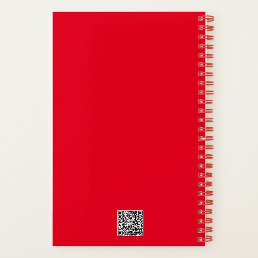 Carnet rouge au pouvoir du collège avec monogramme (Verso)