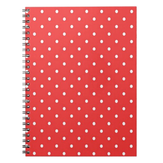 Carnet Rouge avec Pois blancs (Devant)