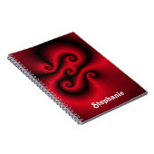 Carnet Rouge avec spirales noires (Côté Droit)
