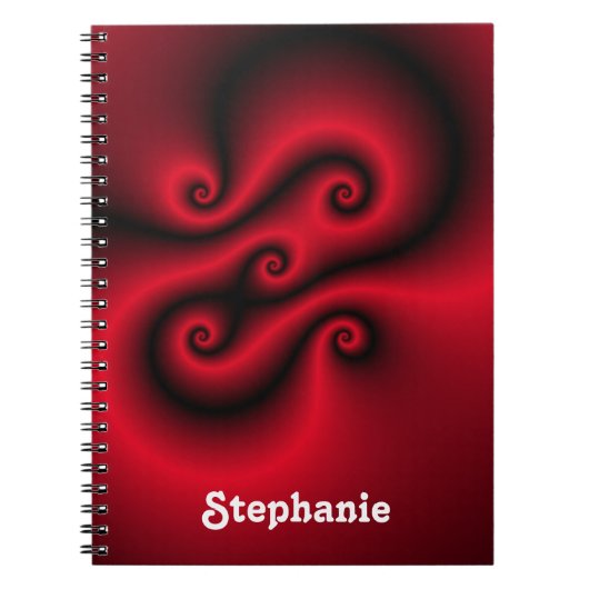 Carnet Rouge avec spirales noires (Devant)